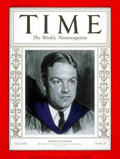 Robert Hutchins On The Cover Of Time Magazine
