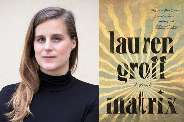 Lauren Groff with Matrix Book cover
